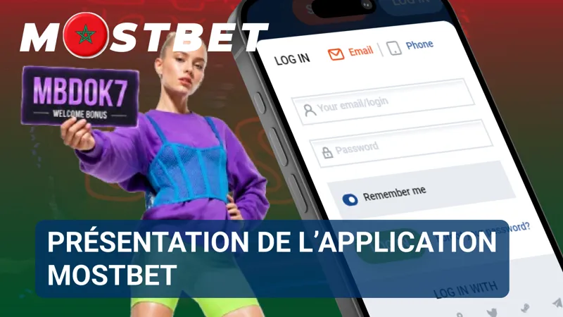 Une interface mobile moderne présente les principales rubriques de l’application MostBet sur un écran tactile.