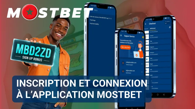 Un nouvel inscrit complète un formulaire avant d’accéder à l’application MostBet.
