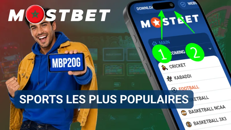 Des icônes de football, basketball, tennis et rugby figurent dans la liste des disciplines disponibles.