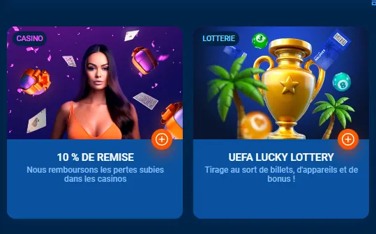 Bonus pour jouer au casino en ligne Mostbet